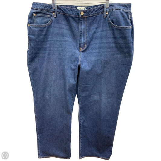 Jeans Straight By Seven 7 In Blue Denim, Size: 22