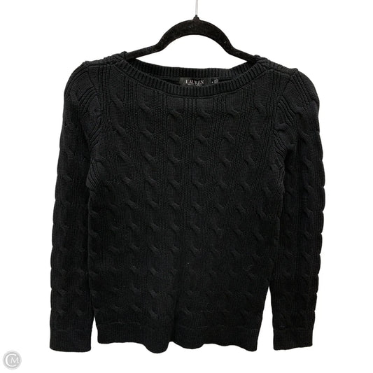 Sweater By Lauren By Ralph Lauren In Black, Size: M