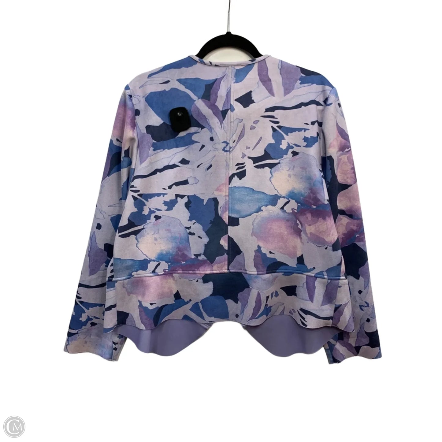 Blazer By Chicos In Blue & Purple, Size: 12