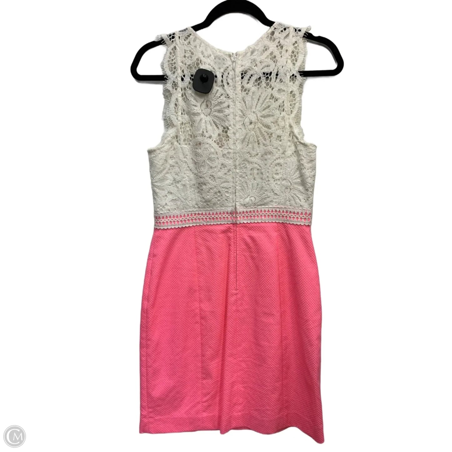 Dress Designer By Lilly Pulitzer In Pink & White, Size: 4