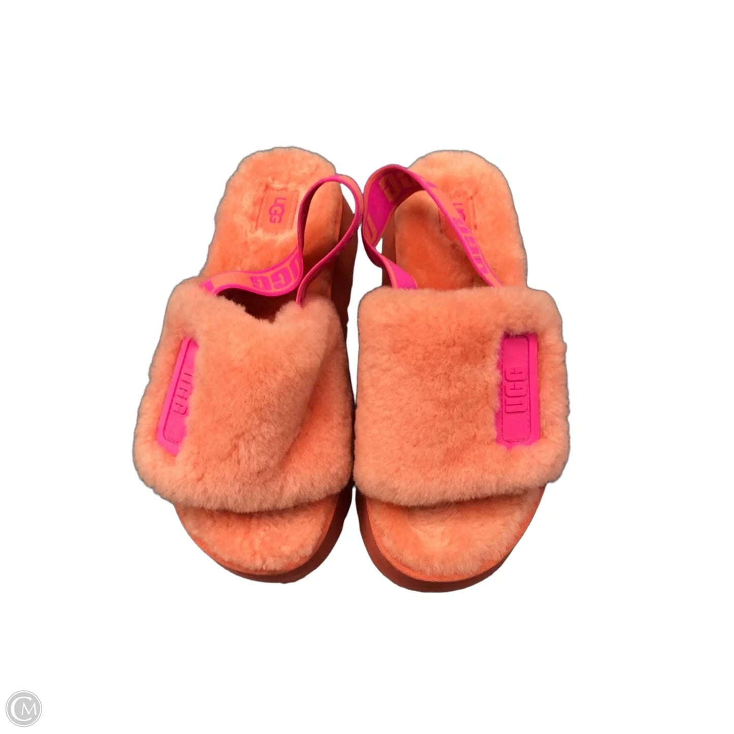 Sandals Designer By Ugg In Orange & Pink, Size: 7