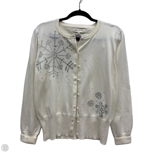 Sweater Cardigan By Jones New York In Cream, Size: Xl
