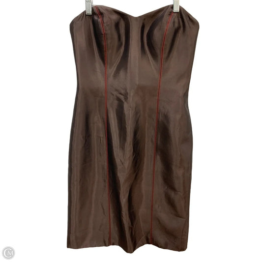 Dress Party Midi By Badgley Mischka In Brown, Size: 6