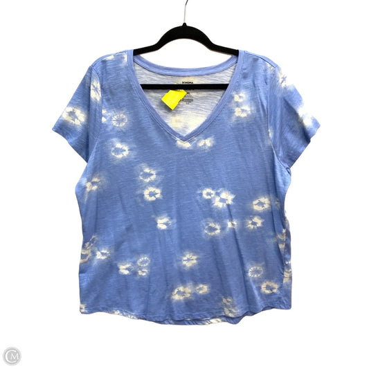 Top Short Sleeve Basic By Sonoma In Blue & White, Size: Xxl