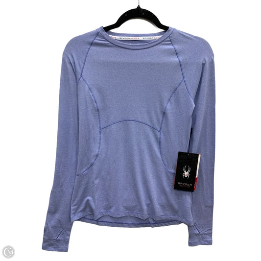 Athletic Top Long Sleeve Crewneck By Spyder In Blue, Size: S
