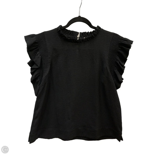 Blouse Short Sleeve By Jodifl In Black, Size: M