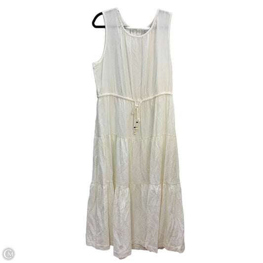 Dress Casual Maxi By Calvin Klein In Cream, Size: 16