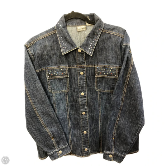 Jacket Denim By Chicos In Blue Denim, Size: 8