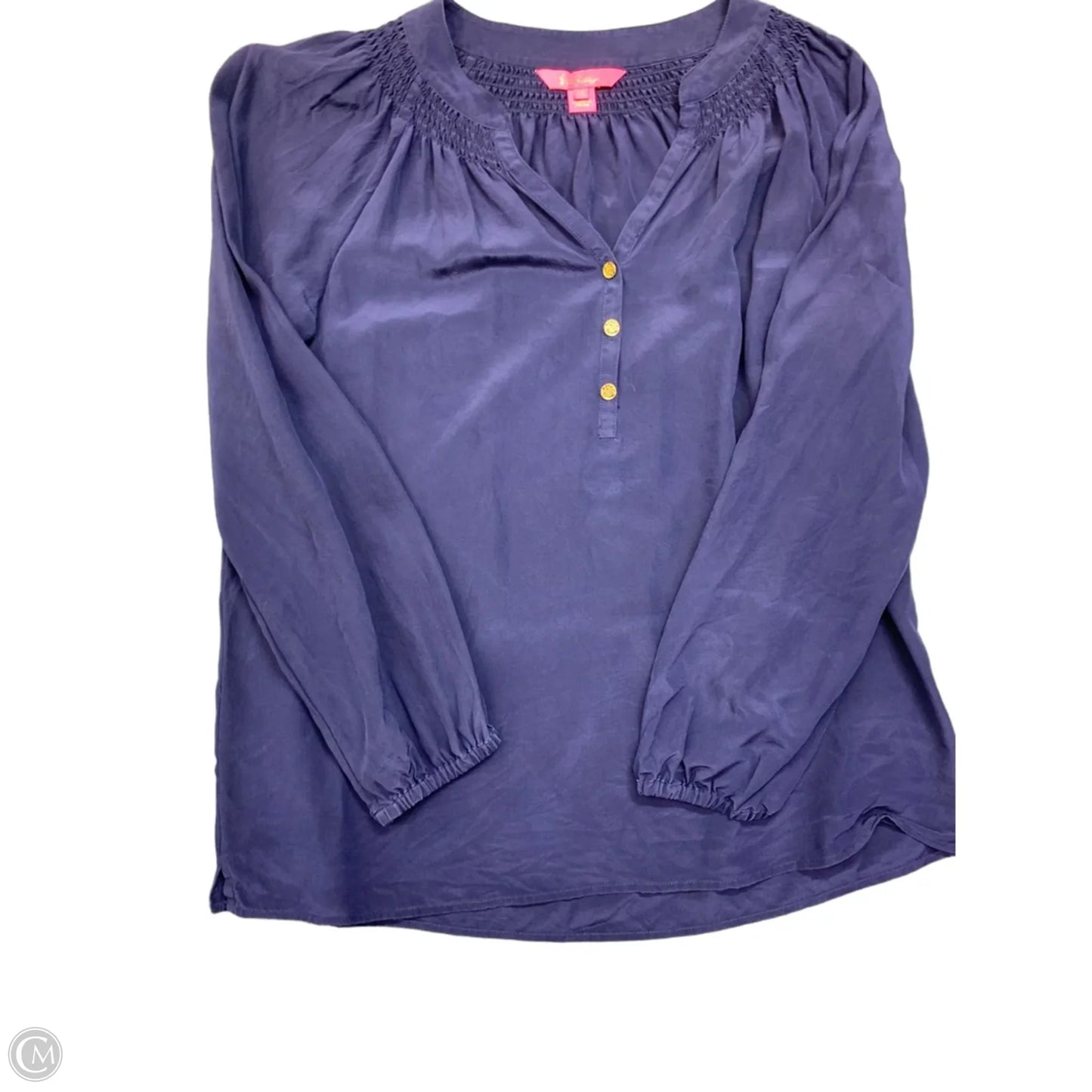 Blouse Designer By Lilly Pulitzer In Navy, Size: M