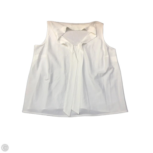 Blouse Sleeveless By Kasper In White, Size: 1x
