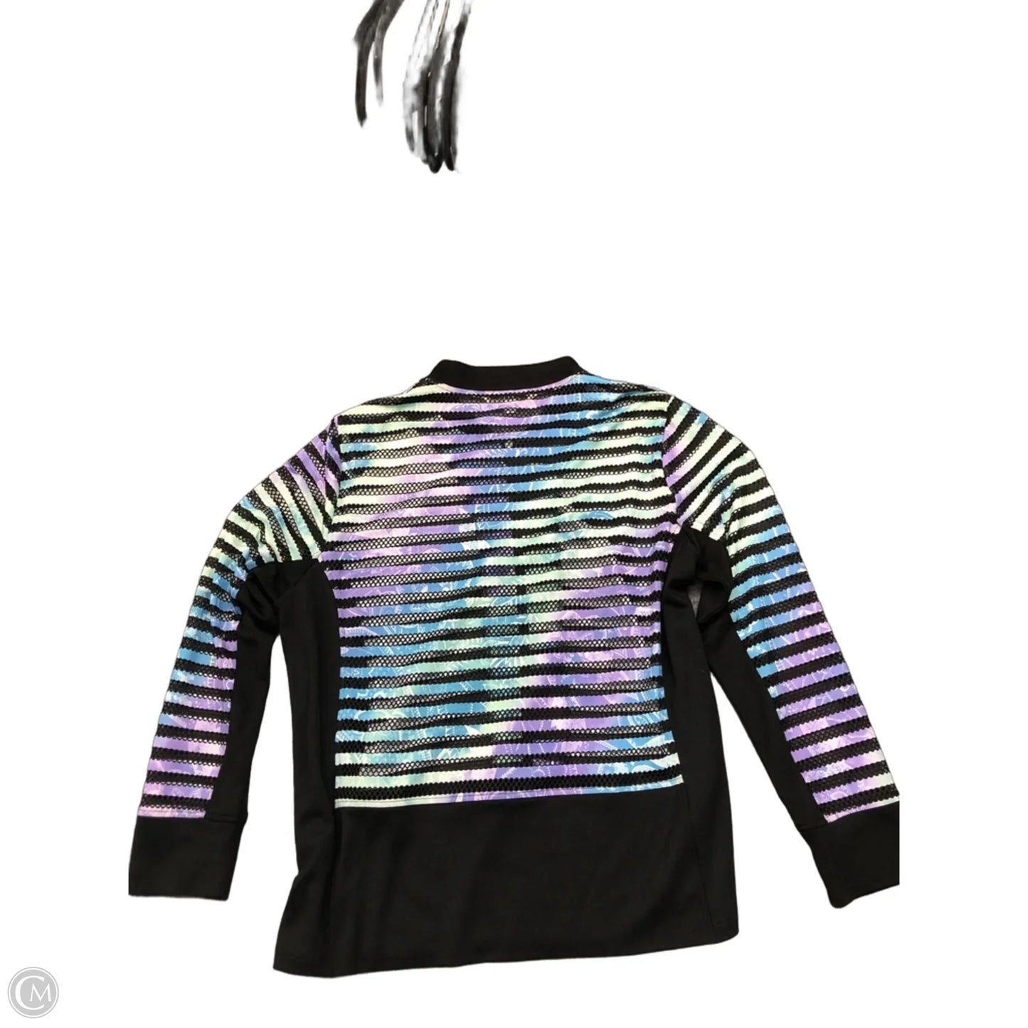 Athletic Jacket By Erin London In Black & Purple, Size: Xl