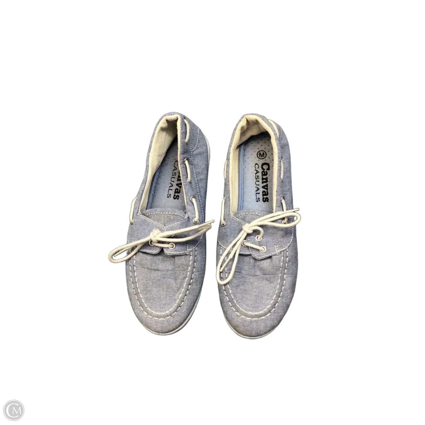Shoes Flats By Canvas In Blue, Size: 6