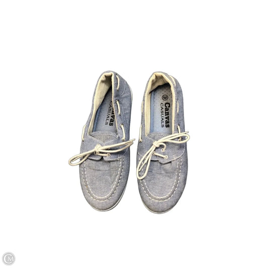 Shoes Flats By Canvas In Blue, Size: 6