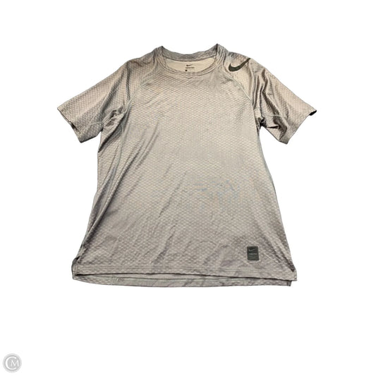 Athletic Top Short Sleeve By Nike Apparel In Grey, Size: L