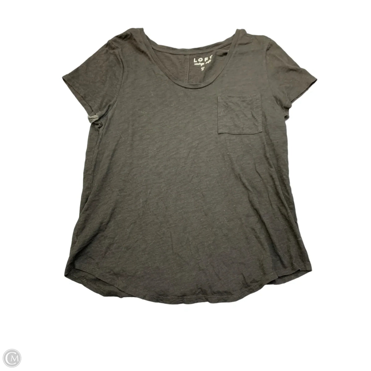 Top Short Sleeve Basic By Loft In Black, Size: M