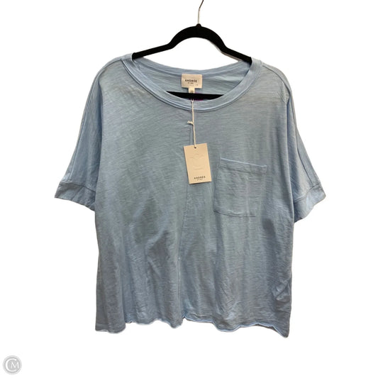Top Short Sleeve By Andree By Unit In Blue, Size: 1x