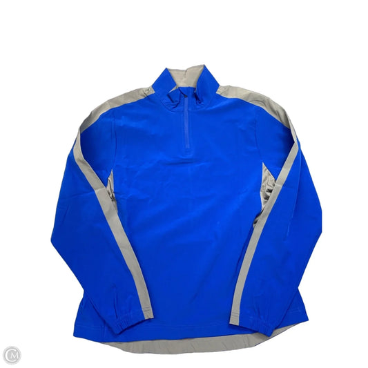 Athletic Sweatshirt Collar By Clothes Mentor In Blue & Grey, Size: M