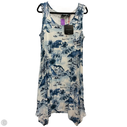 Dress Casual Maxi By Cynthia Rowley In Blue & White, Size: 1x