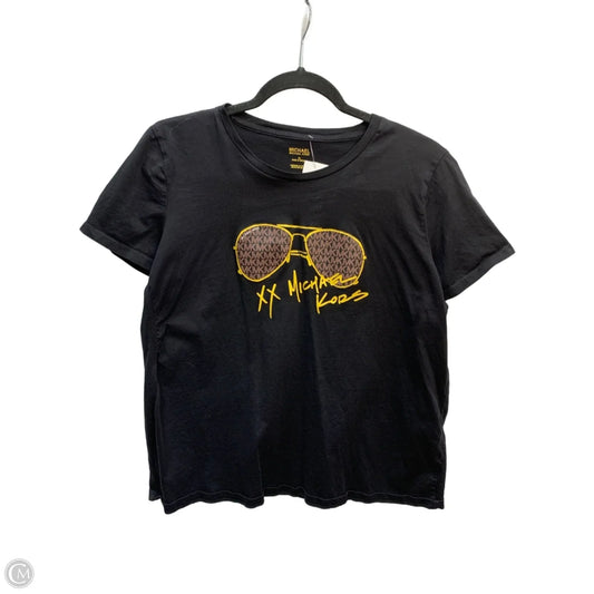 Top Short Sleeve By Michael By Michael Kors In Black, Size: Xl