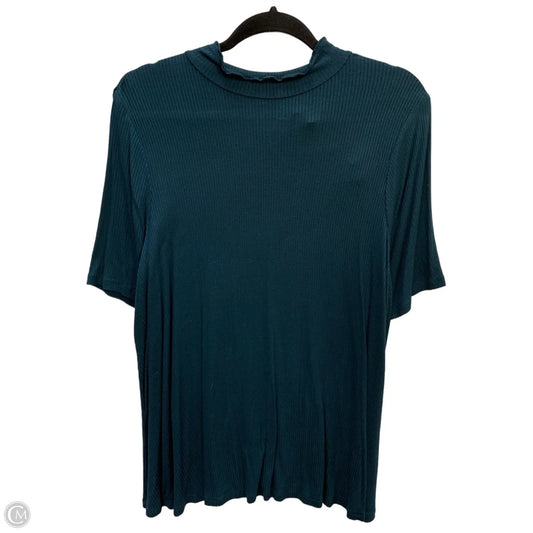 Top Short Sleeve By Lane Bryant In Teal, Size: 1x