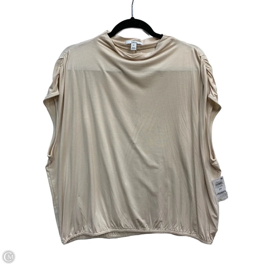 Top Sleeveless By Bar Iii In Beige, Size: 2x