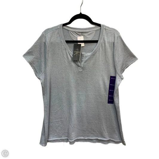 Top Short Sleeve By Calvin Klein In Grey, Size: Xxl