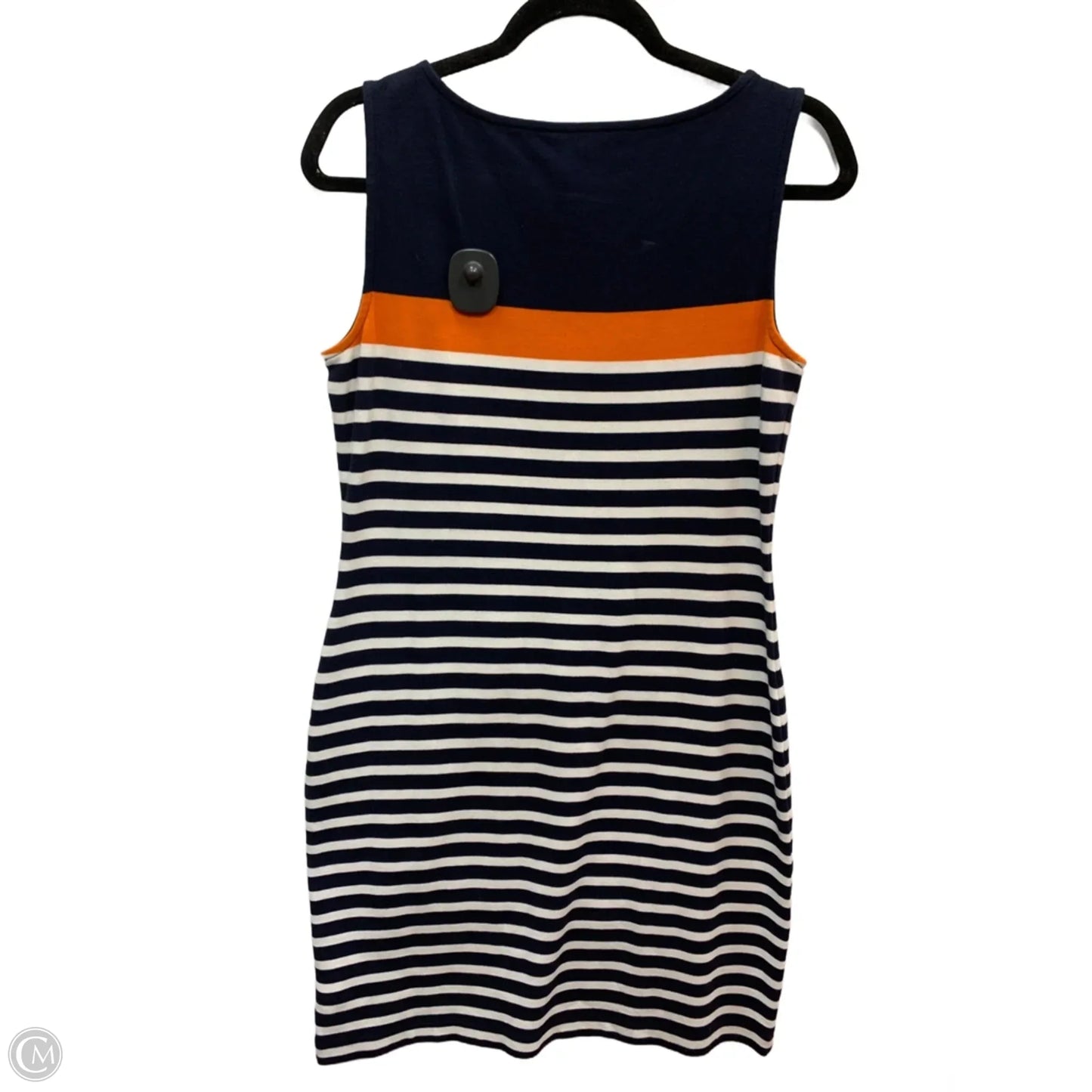 Dress Casual Midi By Brooks Brothers In Striped Pattern, Size: M