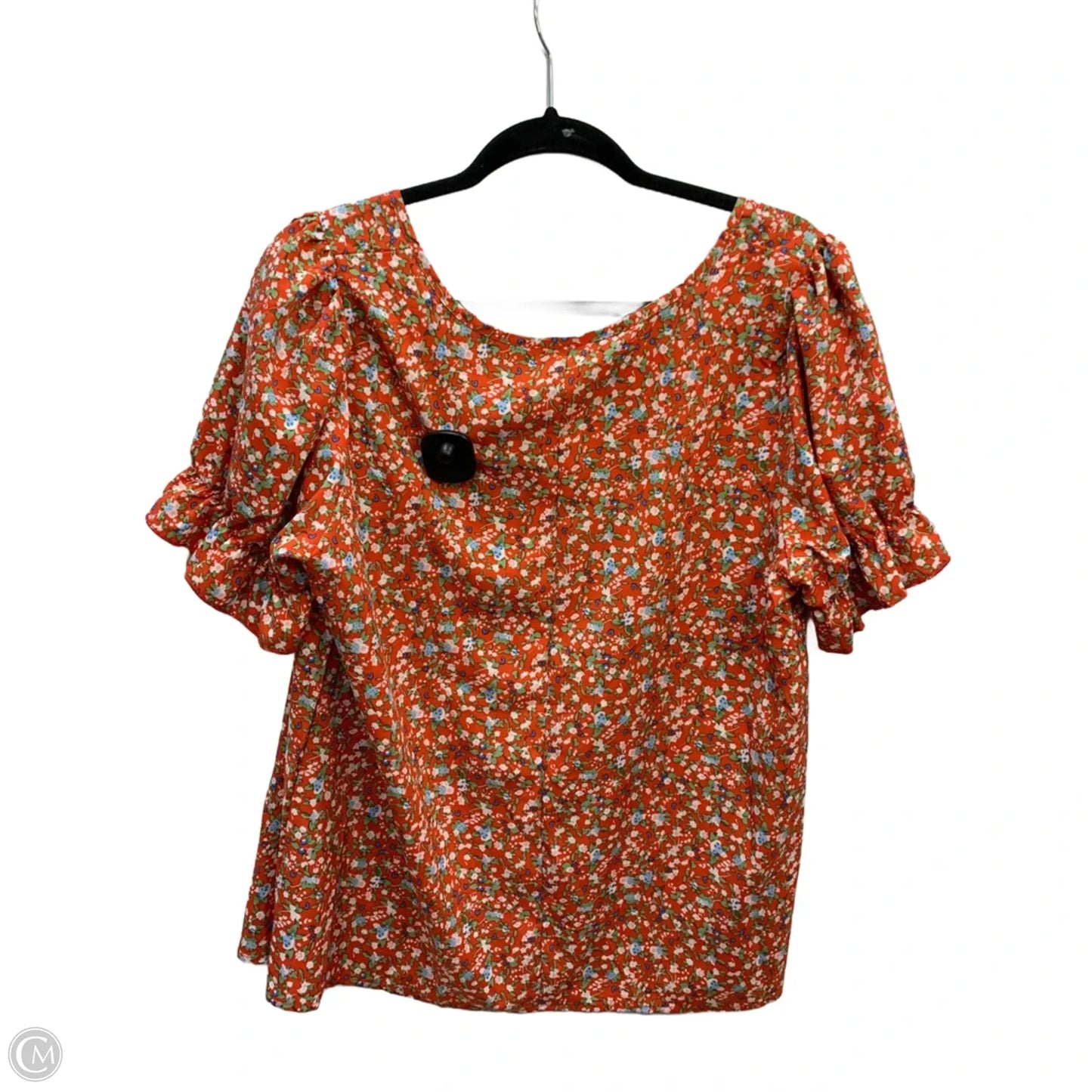 Top Short Sleeve Basic By Shein In Red, Size: 1x