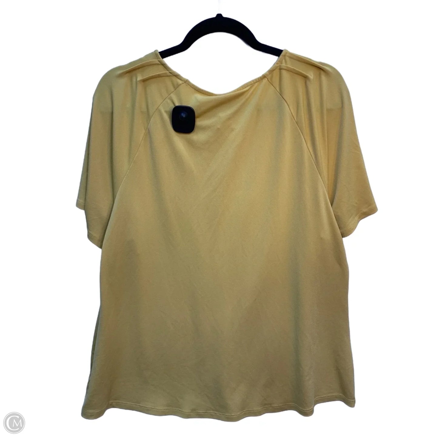 Top Short Sleeve By Charter Club In Yellow, Size: Xxl