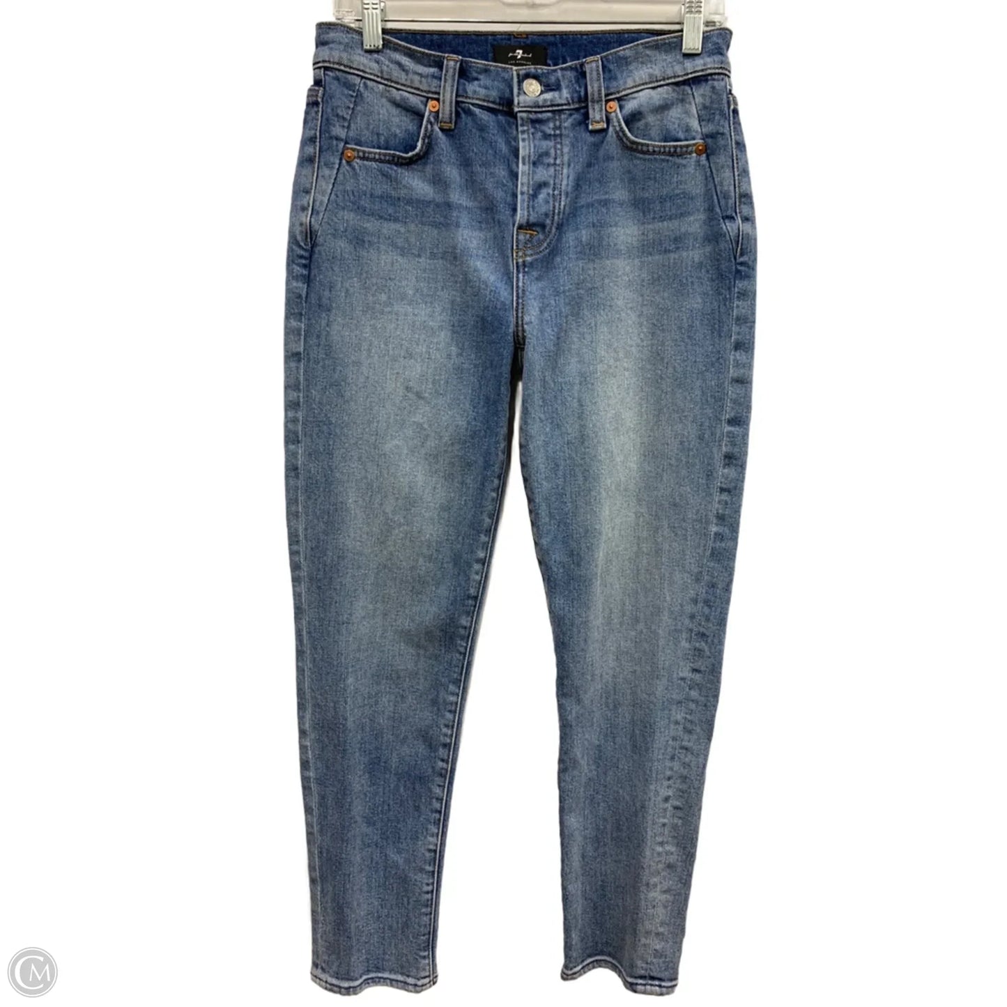 Jeans Skinny By 7 For All Mankind In Blue Denim, Size: 2