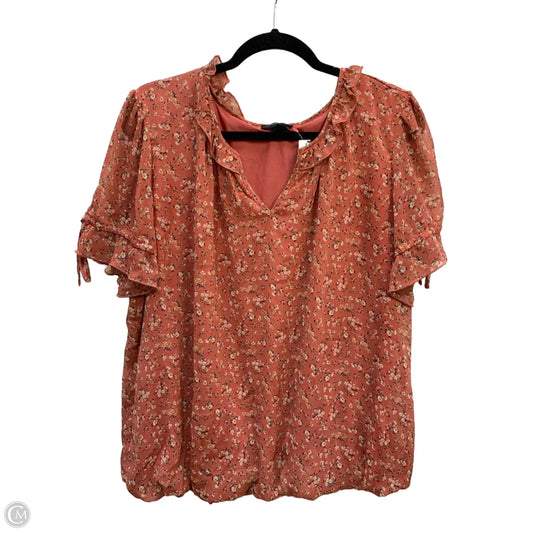 Top Short Sleeve By Tamara H In Pink, Size: 1x