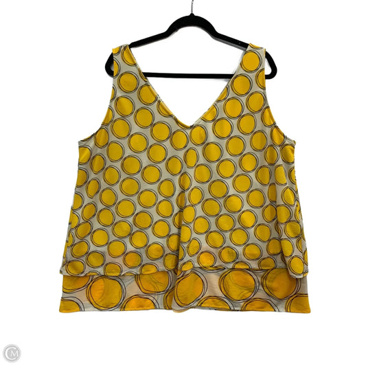 Top Sleeveless By Lane Bryant In Gold, Size: 24