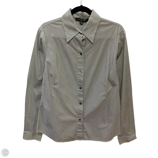 Top Long Sleeve Designer By Lafayette 148 In Striped Pattern, Size: 14