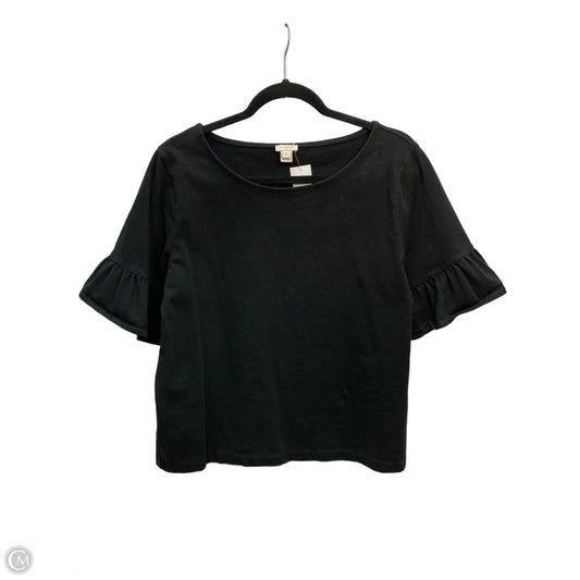 Top Short Sleeve By J. Crew In Black, Size: Xl