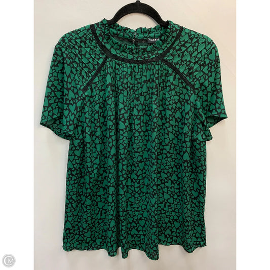 Top Short Sleeve By Torrid In Green, Size: 1x