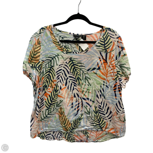 Top Short Sleeve By T Tahari In Multi-colored, Size: 1x
