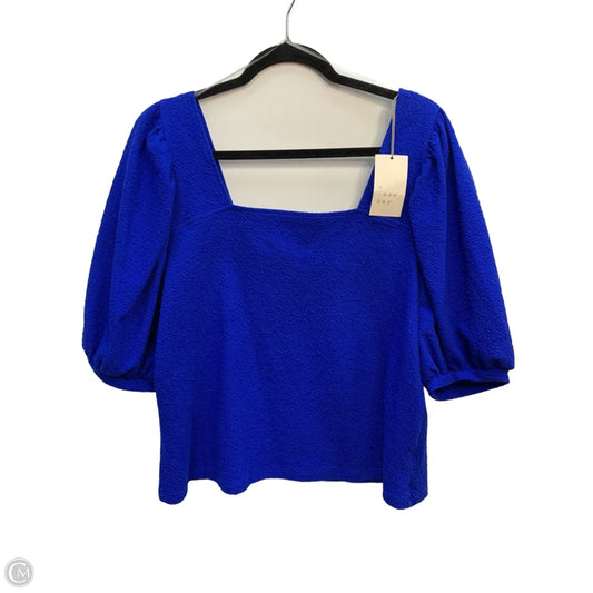 Top Short Sleeve By A New Day In Blue, Size: Xxl