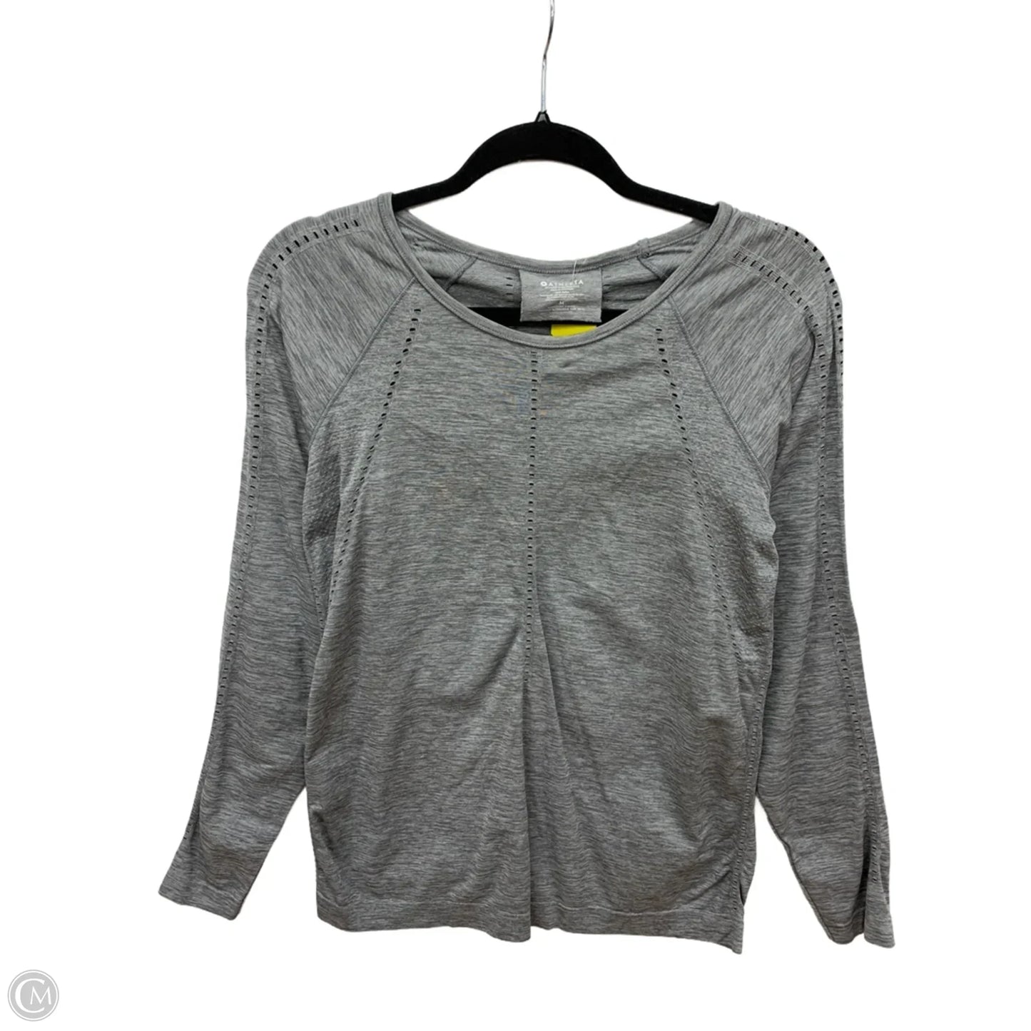 Athletic Top Long Sleeve Collar By Athleta In Grey, Size: M