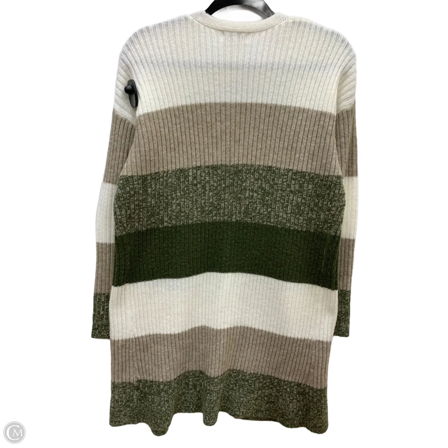 Sweater Cardigan By Andree By Unit In Striped Pattern, Size: S