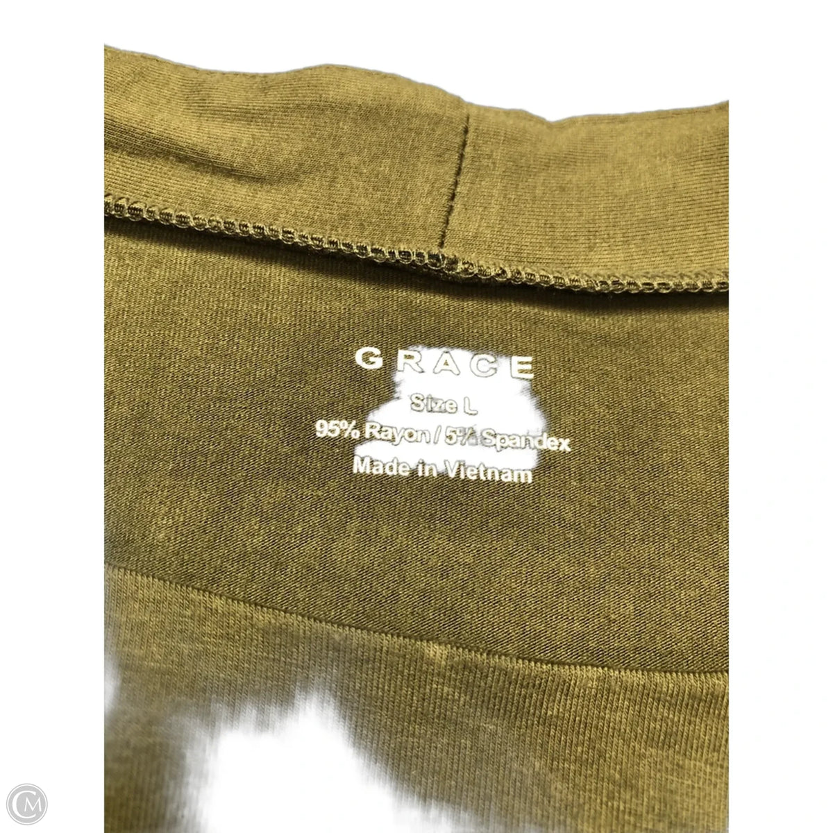 Top Long Sleeve Basic By Grace In Green, Size: L