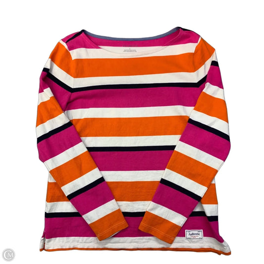 Top Long Sleeve By Talbots In Striped Pattern, Size: S