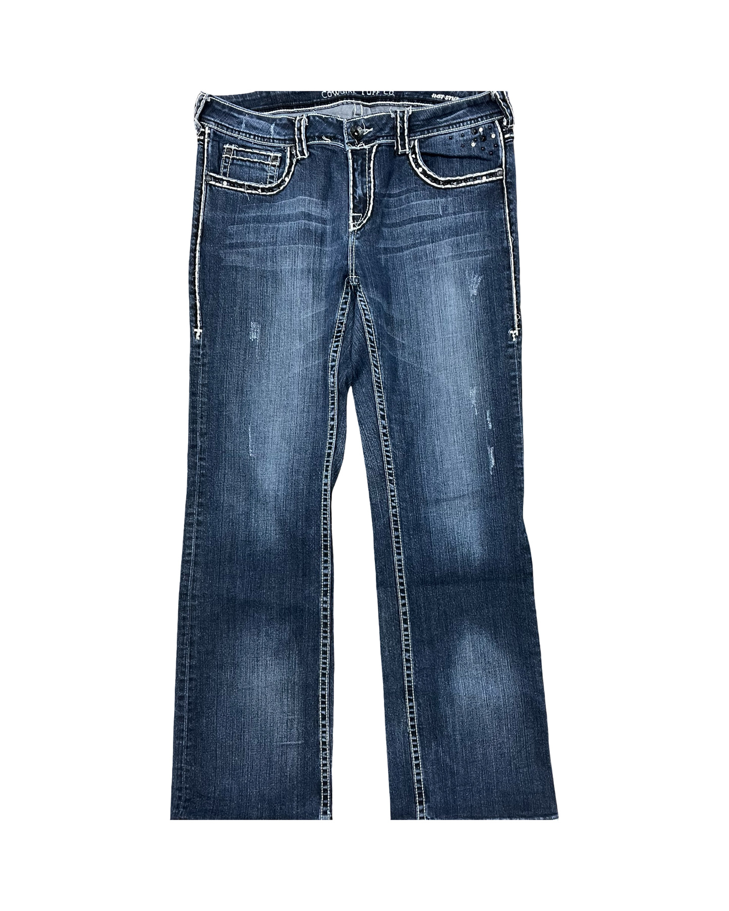 Jeans Boot Cut By Clothes Mentor In Blue Denim, Size:16
