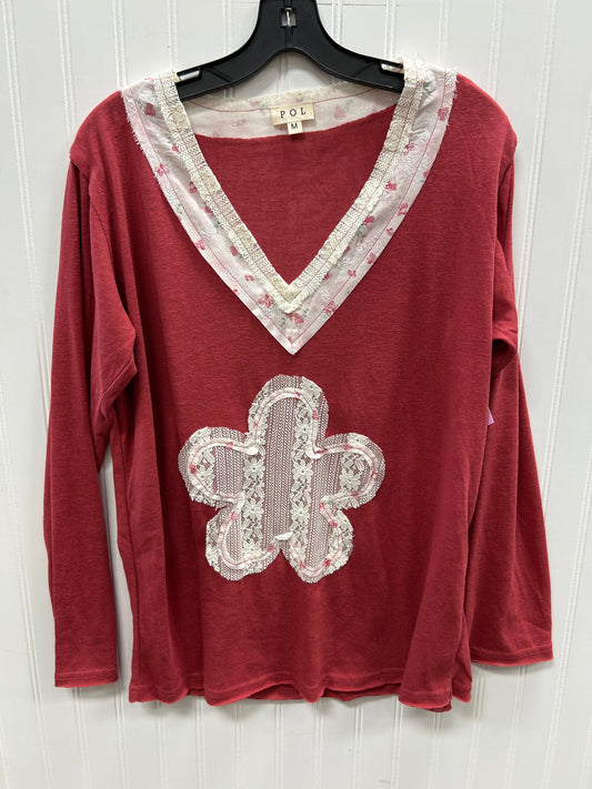 Top Ls By Pol In Red, Size:M