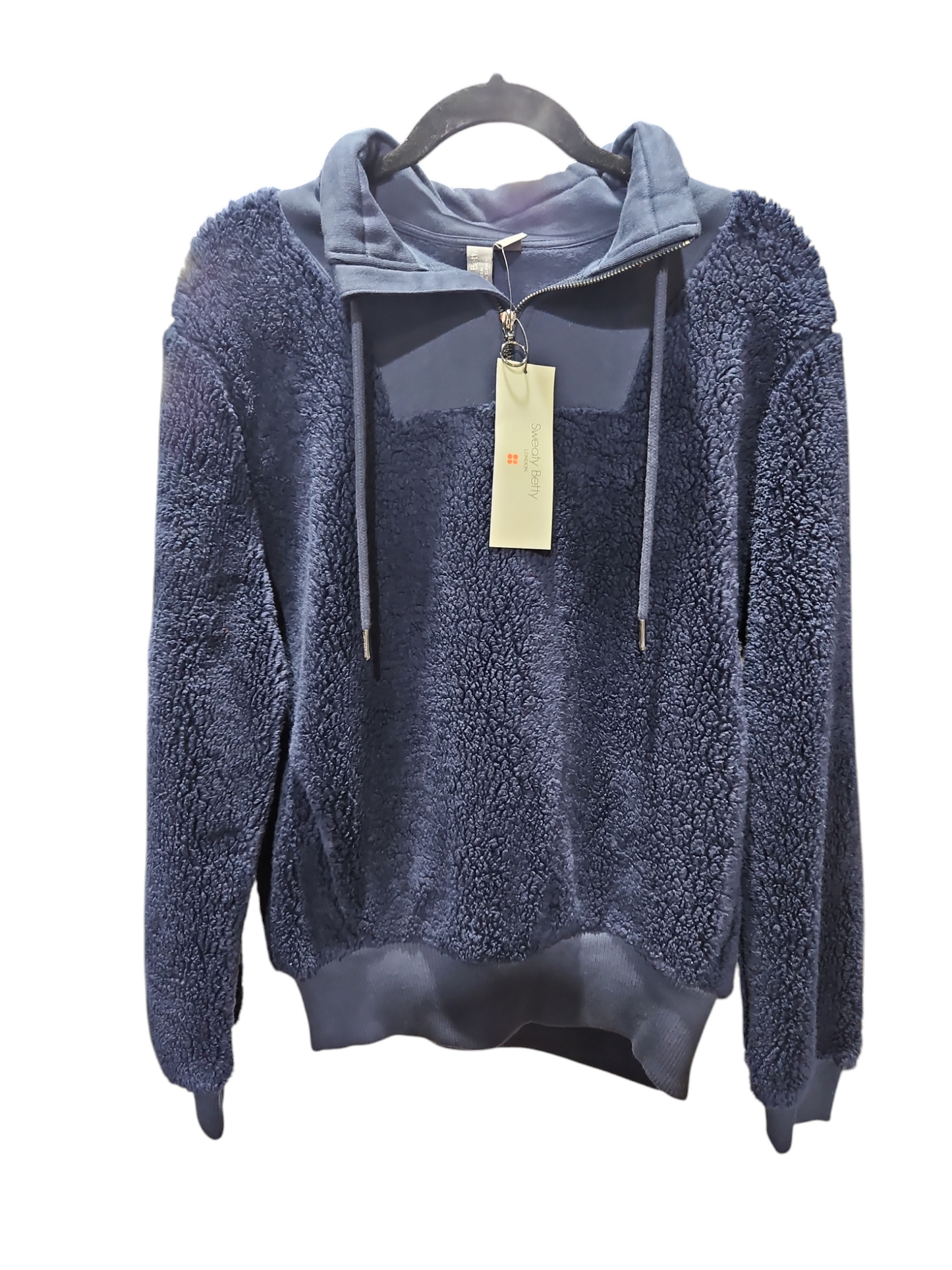 Jacket Faux Fur & Sherpa By Sweaty Betty In Blue, Size: 10