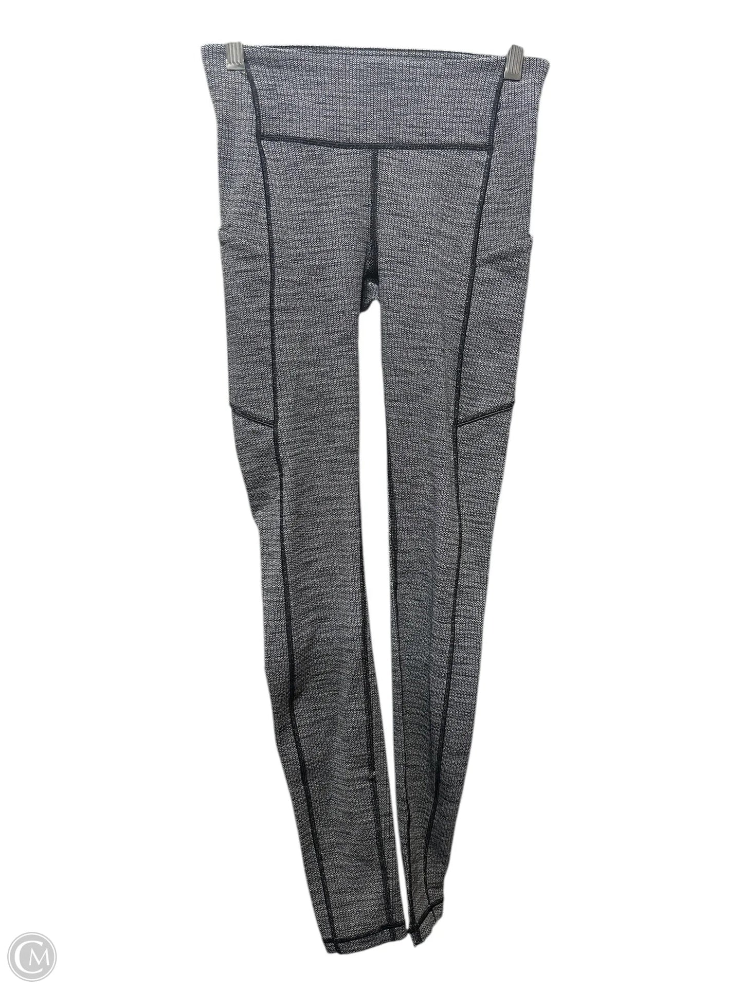 Athletic Leggings By Lululemon In Black & Grey, Size: 4