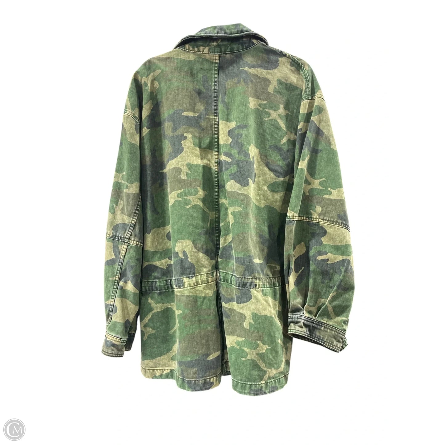 Jacket Denim By Free People In Camouflage Print, Size: Xl