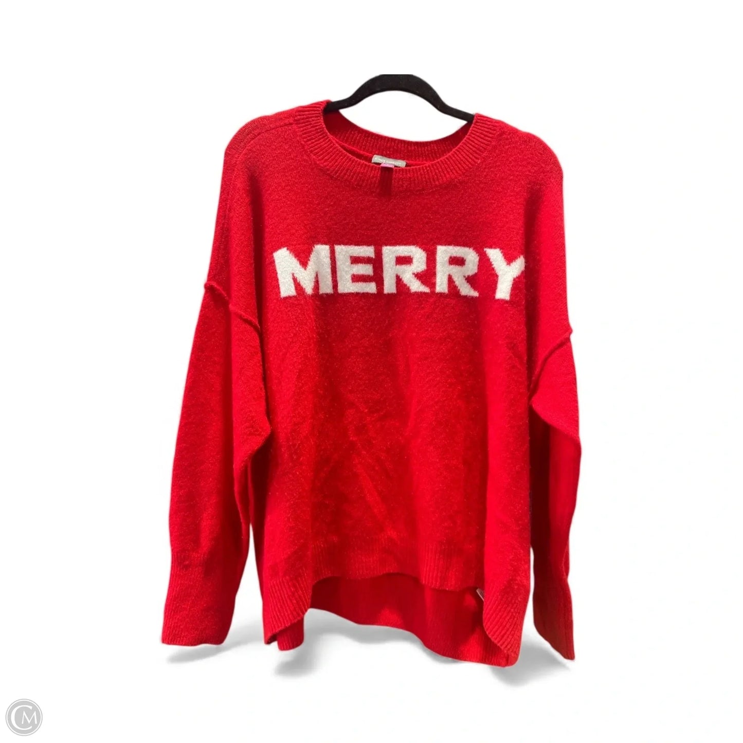 Sweater By Vince Camuto In Red & White, Size: L