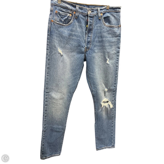 Jeans Skinny By Levis In Blue Denim, Size: L