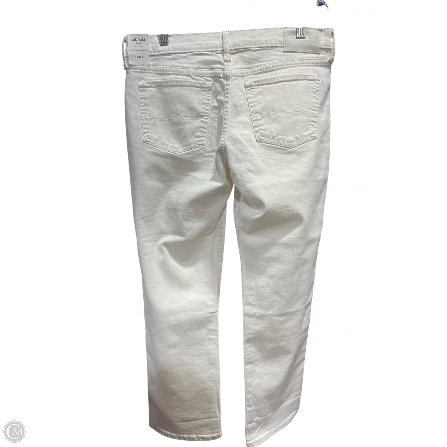 Jeans Straight By Lucky Brand In Cream Denim, Size: 4