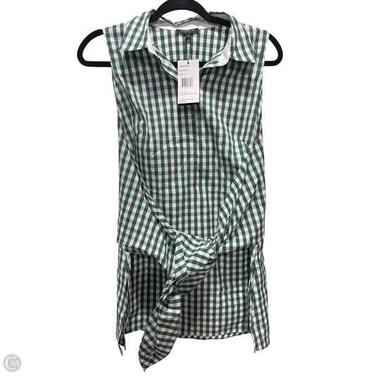 Tunic Sleeveless Designer By Lafayette 148 In Plaid Pattern, Size: S